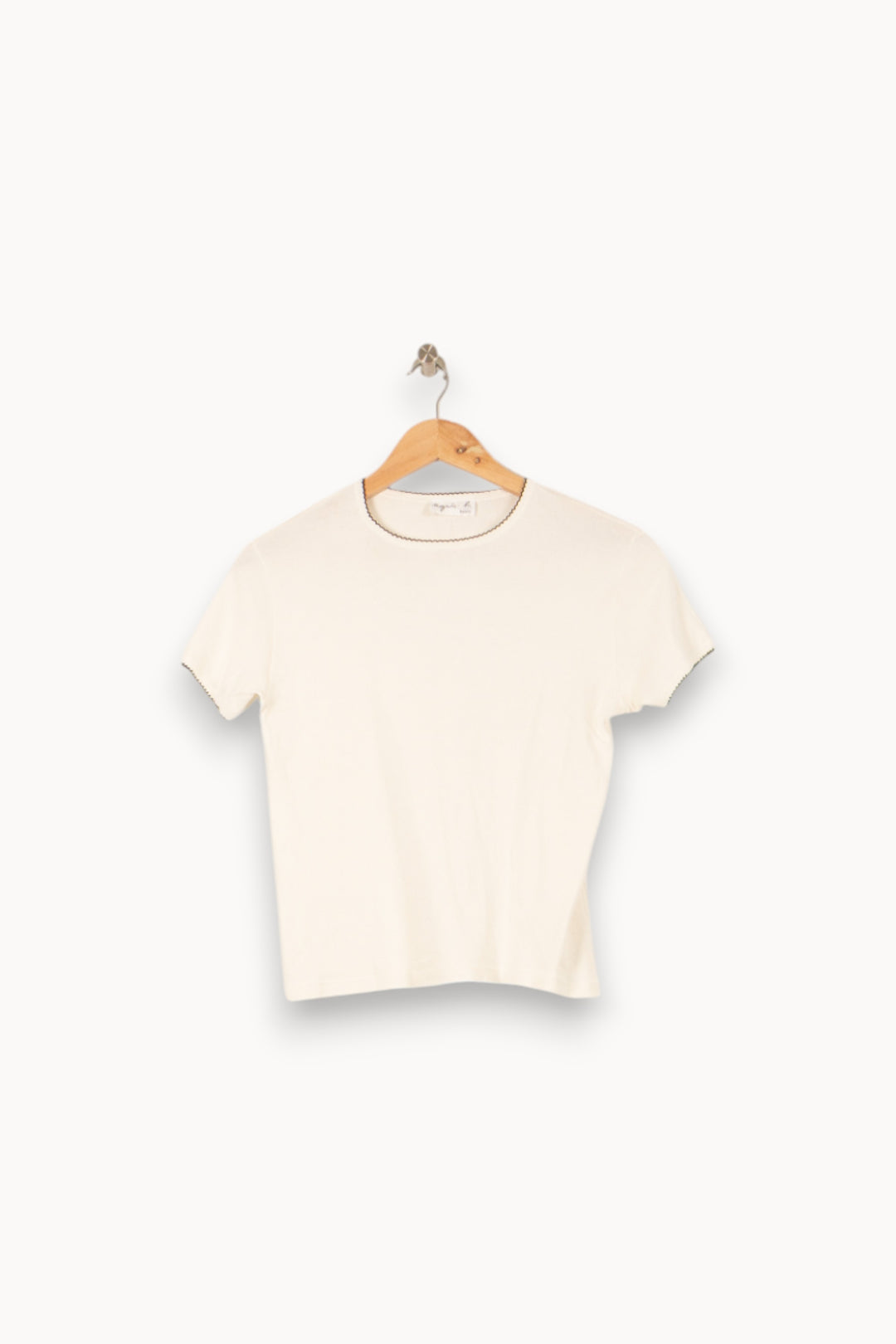 Tee-shirt Blanc - Taille L/40 de la marque Agnès b. | PARAD58189 - Vendu par Paradigme - Image 2