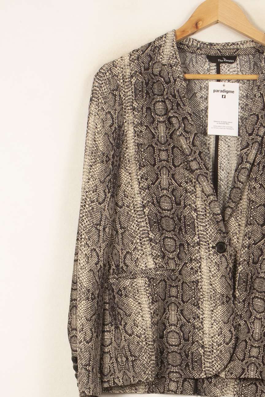Veste Grise et Noire - Taille L/40 de la marque The Kooples | PARAD58191 - Vendu par Paradigme - Image 3