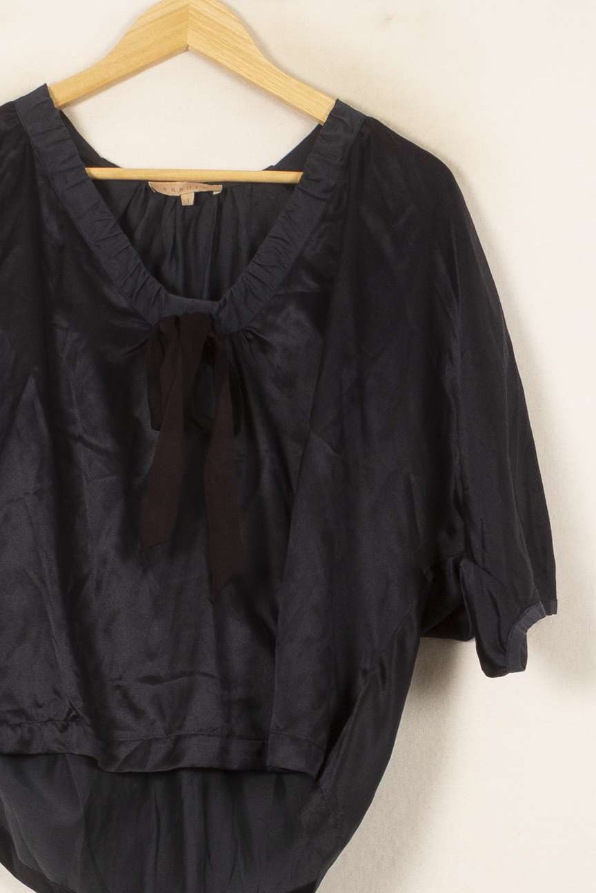Blouse Noire - Taille S/36 de la marque Sandro | PARAD58194 - Vendu par Paradigme - Image 3
