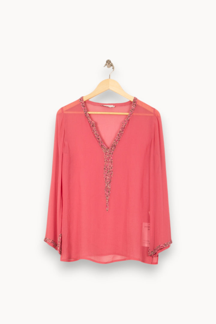 Blouse Rose - Taille L/40 de la marque Gerard Darel | PARAD58195 - Vendu par Paradigme - Image 2