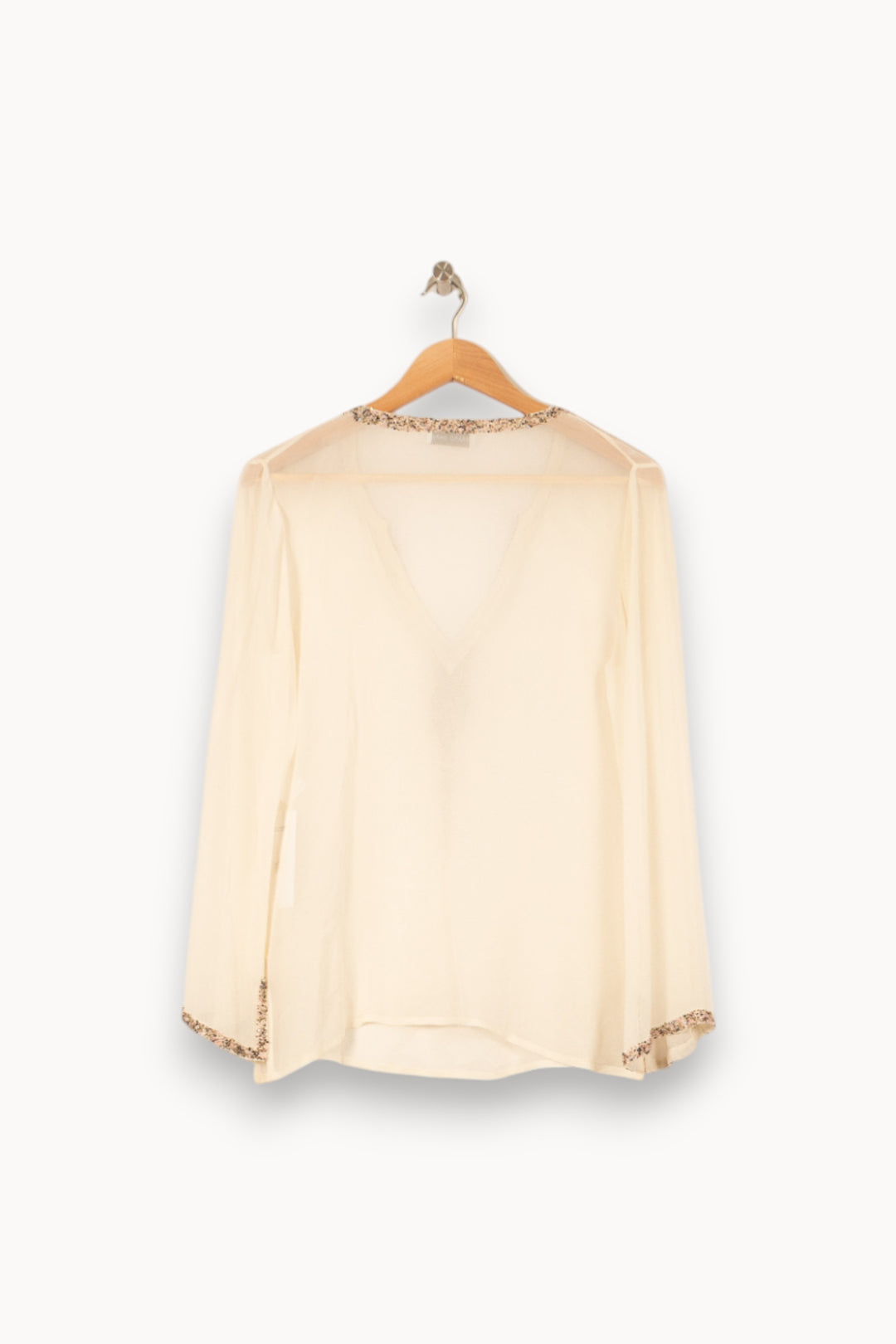 Blouse Beige - Taille L/40 de la marque Gerard Darel | PARAD58198 - Vendu par Paradigme - Image 4
