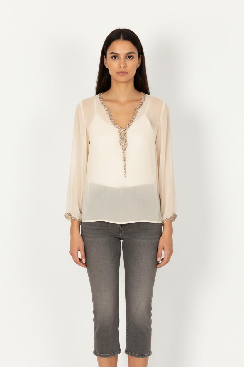 Blouse Beige - Taille L/40