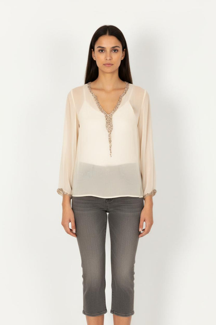 Blouse Beige - Taille L/40