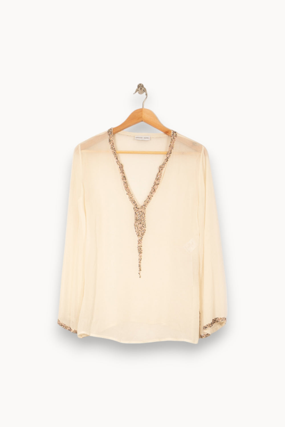 Blouse Beige - Taille L/40 de la marque Gerard Darel | PARAD58198 - Vendu par Paradigme - Image 2