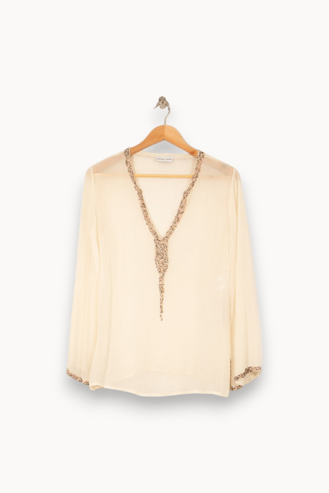 Blouse Beige - Taille L/40 de la marque Gerard Darel | PARAD58198 - Vendu par Paradigme - Image 2