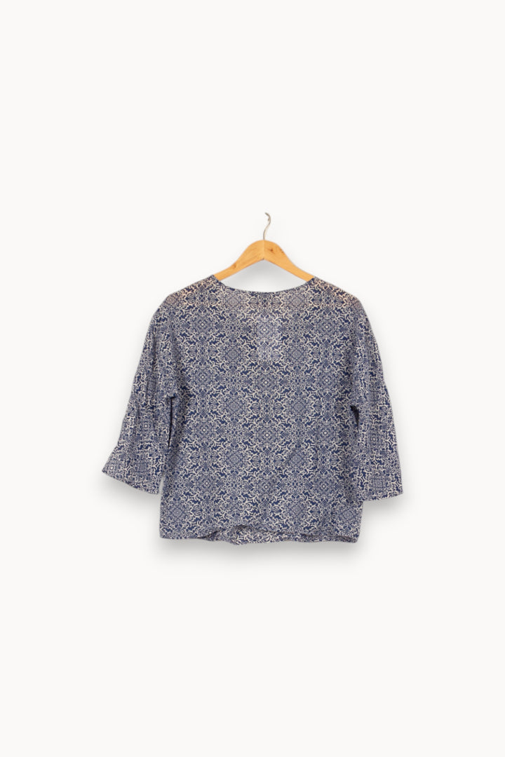 Blouse Bleue - Taille M/38 de la marque Caroll | PARAD58204 - Vendu par Paradigme - Image 4