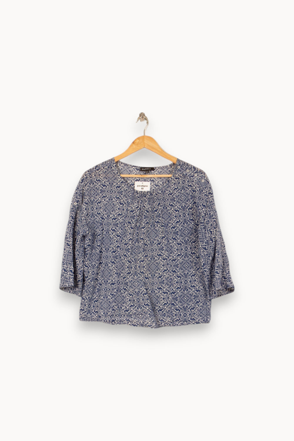Blouse Bleue - Taille M/38 de la marque Caroll | PARAD58204 - Vendu par Paradigme - Image 2