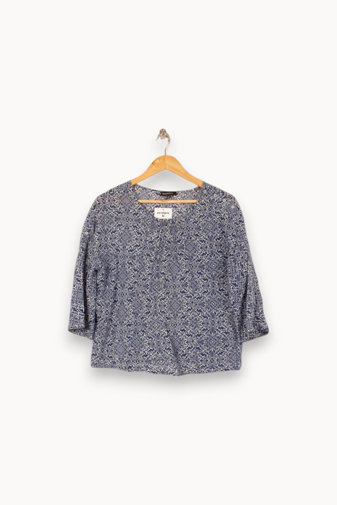 Blouse Bleue - Taille M/38 de la marque Caroll | PARAD58204 - Vendu par Paradigme - Image 2