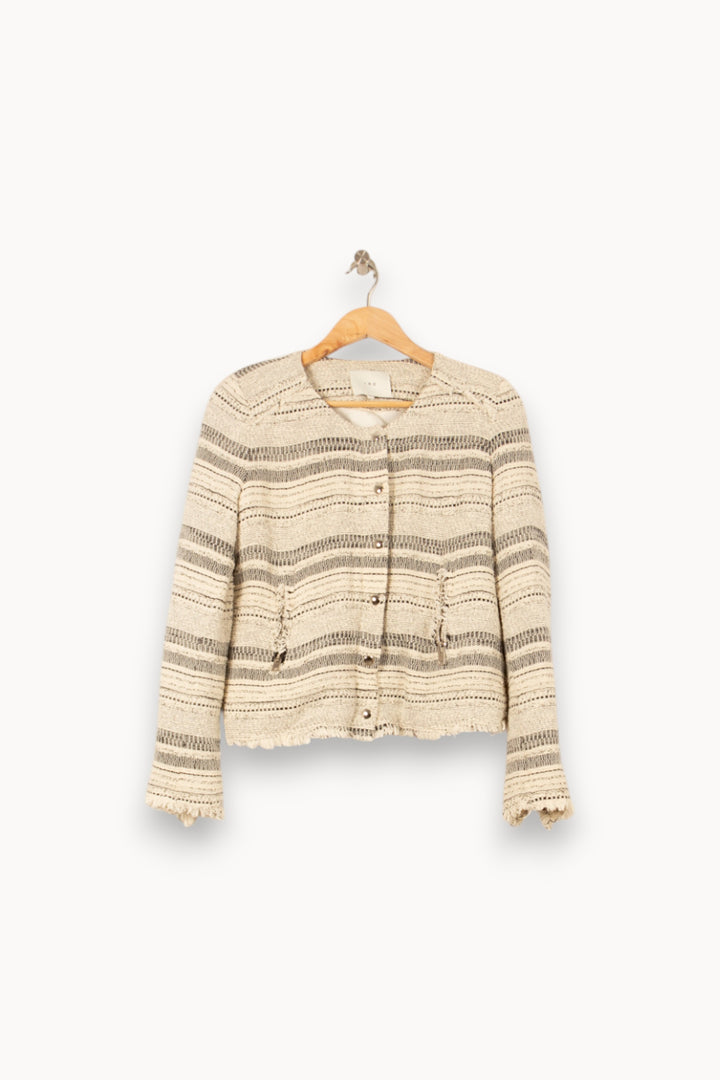 Veste Écrue et Noire - Taille M/38 de la marque IRO | PARAD58223 - Vendu par Paradigme - Image 2