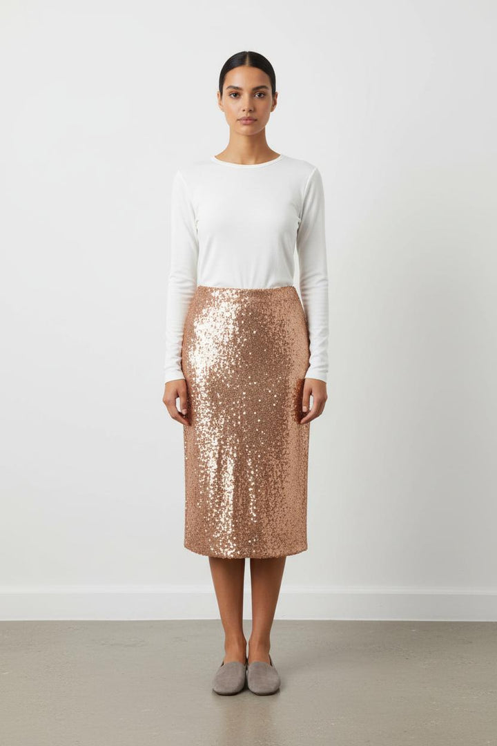 Jupe Sequin Or - Taille S/36