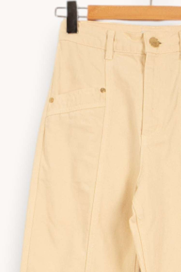 Pantalon Écru - Taille XS/34 de la marque Sandro | PARAD58247 - Vendu par Paradigme - Image 3