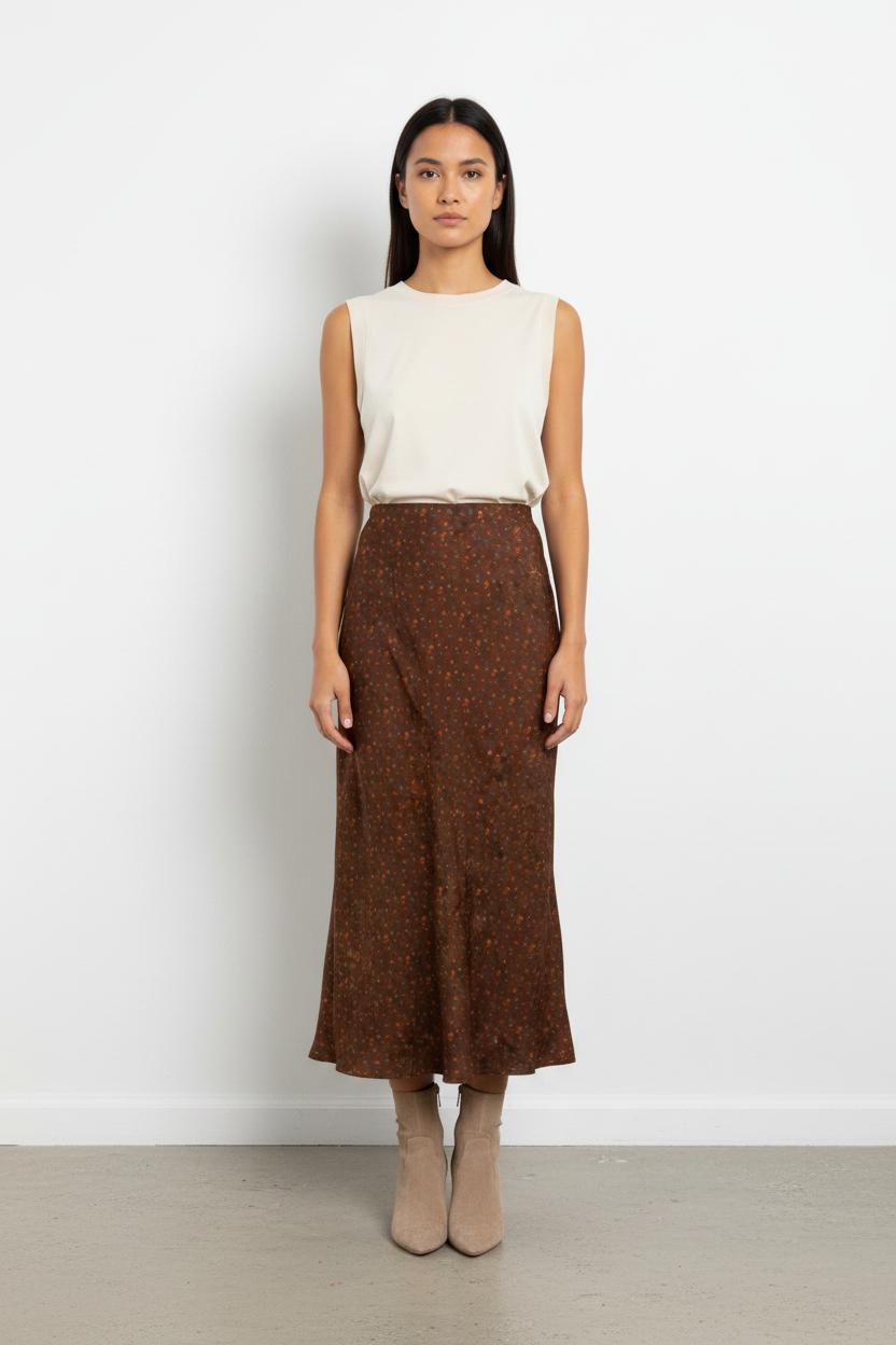 Jupe Longue Marron - Taille XS/34