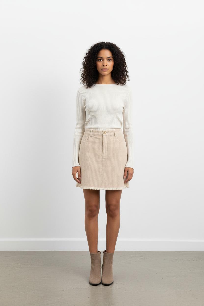 Jupe Courte Beige - Taille XS/34