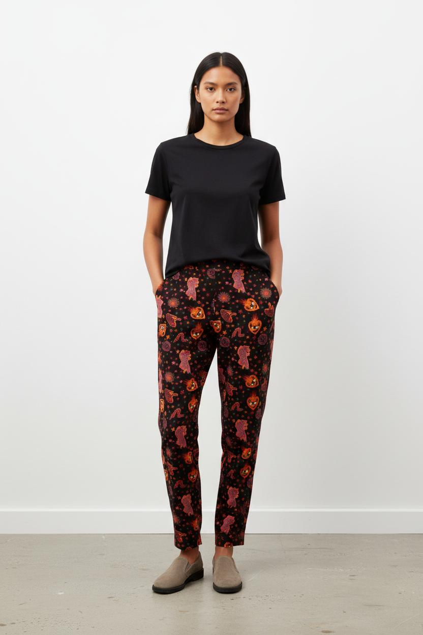Pantalon Noir et Orange - Taille XS/34