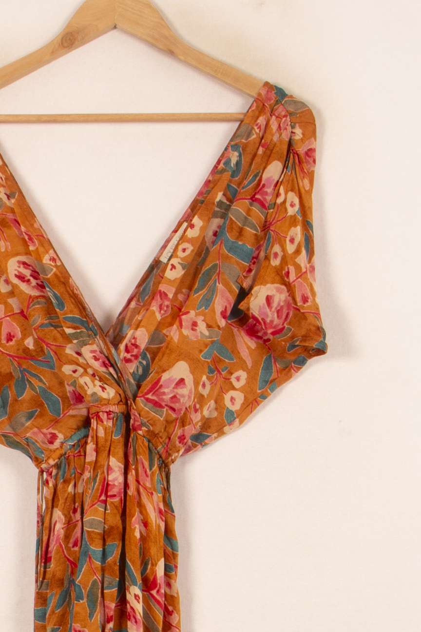 Robe Longue Orange et Rose - Taille S/36 de la marque Louise Misha | PARAD58280 - Vendu par Paradigme - Image 3