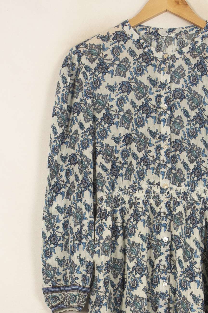Robe Longue Bleue et Blanche - Taille S/36 de la marque Louise Misha | PARAD58292 - Vendu par Paradigme - Image 3