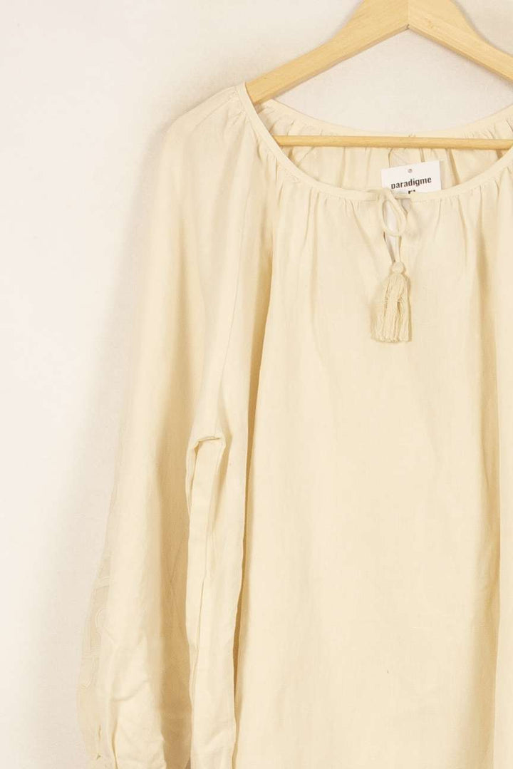 Robe Courte Écrue - Taille L/40 de la marque Louise Misha | PARAD58294 - Vendu par Paradigme - Image 3
