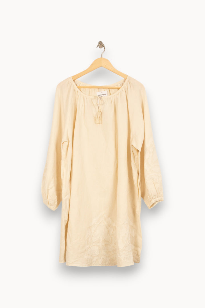 Robe Courte Écrue - Taille L/40 de la marque Louise Misha | PARAD58294 - Vendu par Paradigme - Image 2