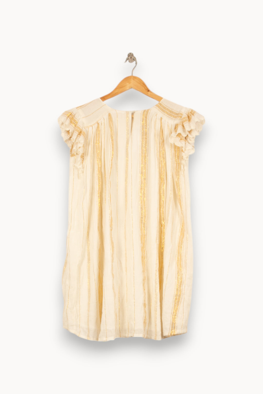 Robe Courte Blanche et Jaune - Taille S/36 de la marque Louise Misha | PARAD58295 - Vendu par Paradigme - Image 4
