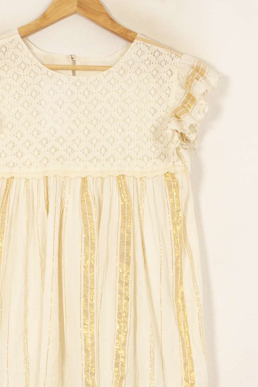 Robe Courte Blanche et Jaune - Taille S/36 de la marque Louise Misha | PARAD58295 - Vendu par Paradigme - Image 3