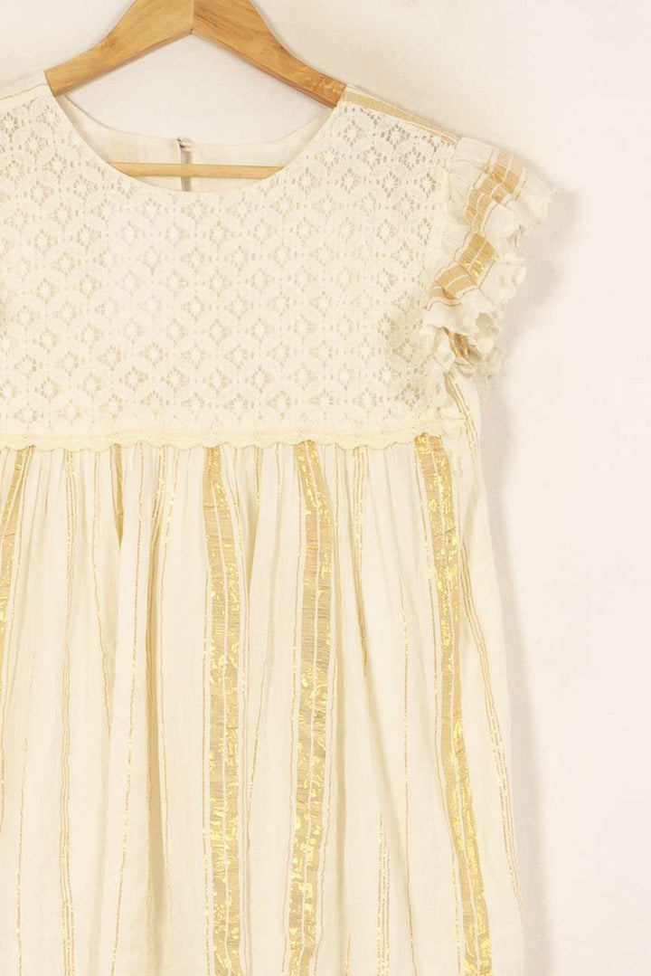 Robe Courte Blanche et Jaune - Taille S/36 de la marque Louise Misha | PARAD58295 - Vendu par Paradigme - Image 3