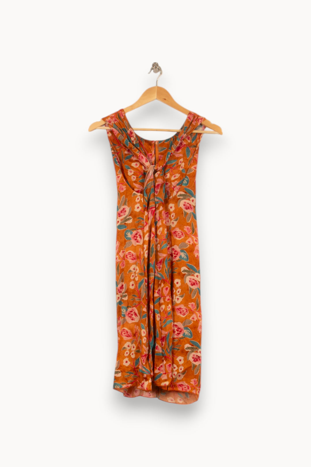 Robe Fleurie Orange et Rose - Taille S/36 de la marque Louise Misha | PARAD58304 - Vendu par Paradigme - Image 2