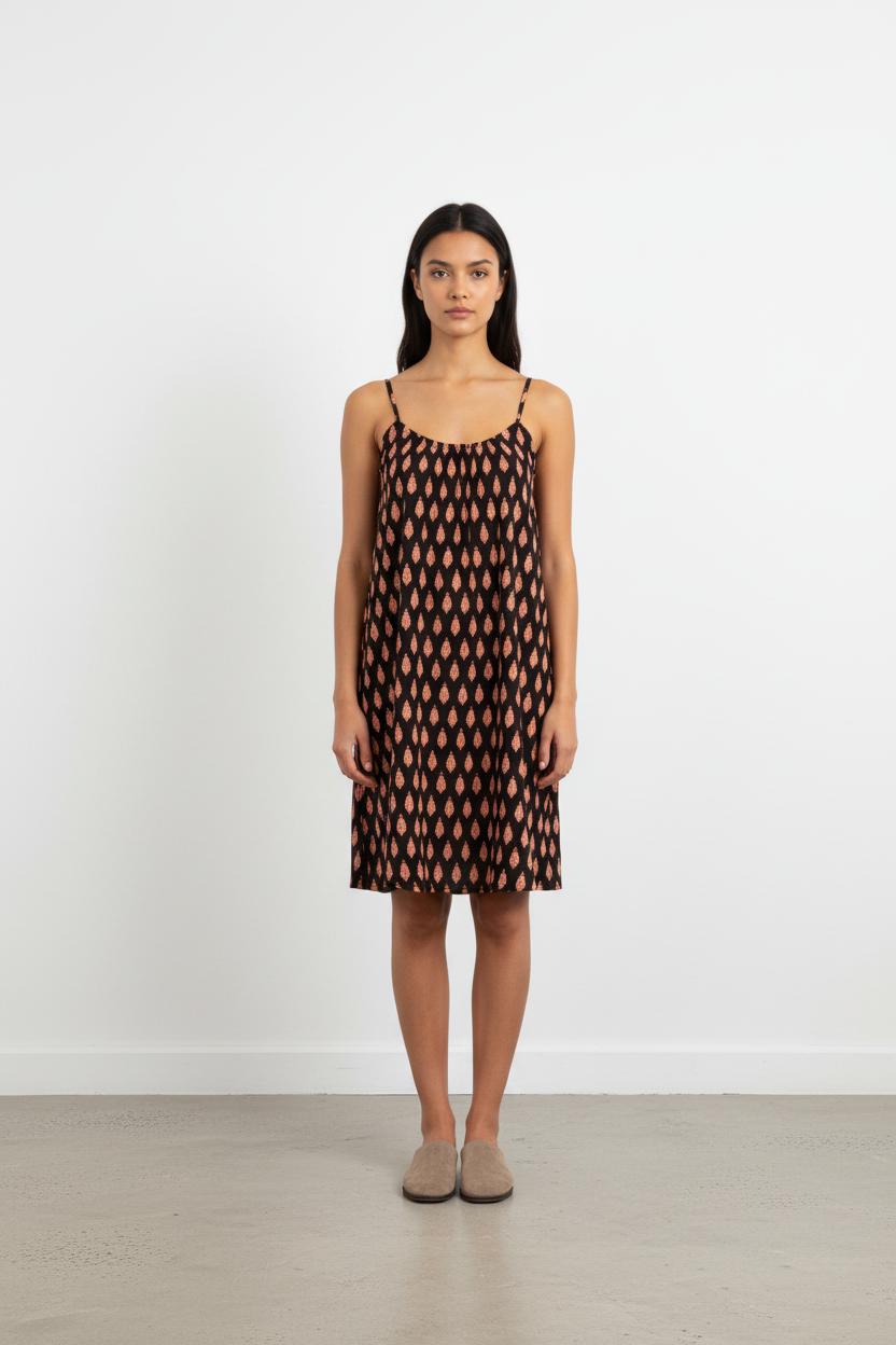 Robe Noire et Orange - Taille XS/34