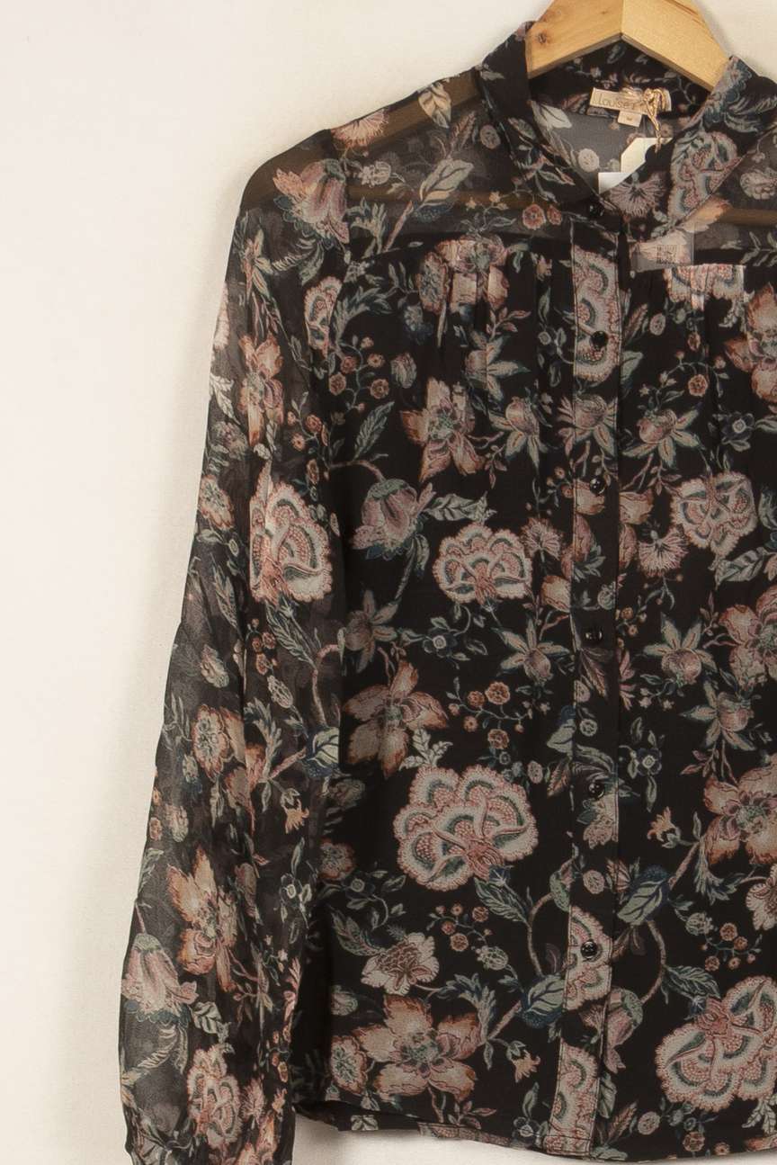 Blouse Noire et Rose - Taille M/38 de la marque Louise Misha | PARAD58320 - Vendu par Paradigme - Image 3