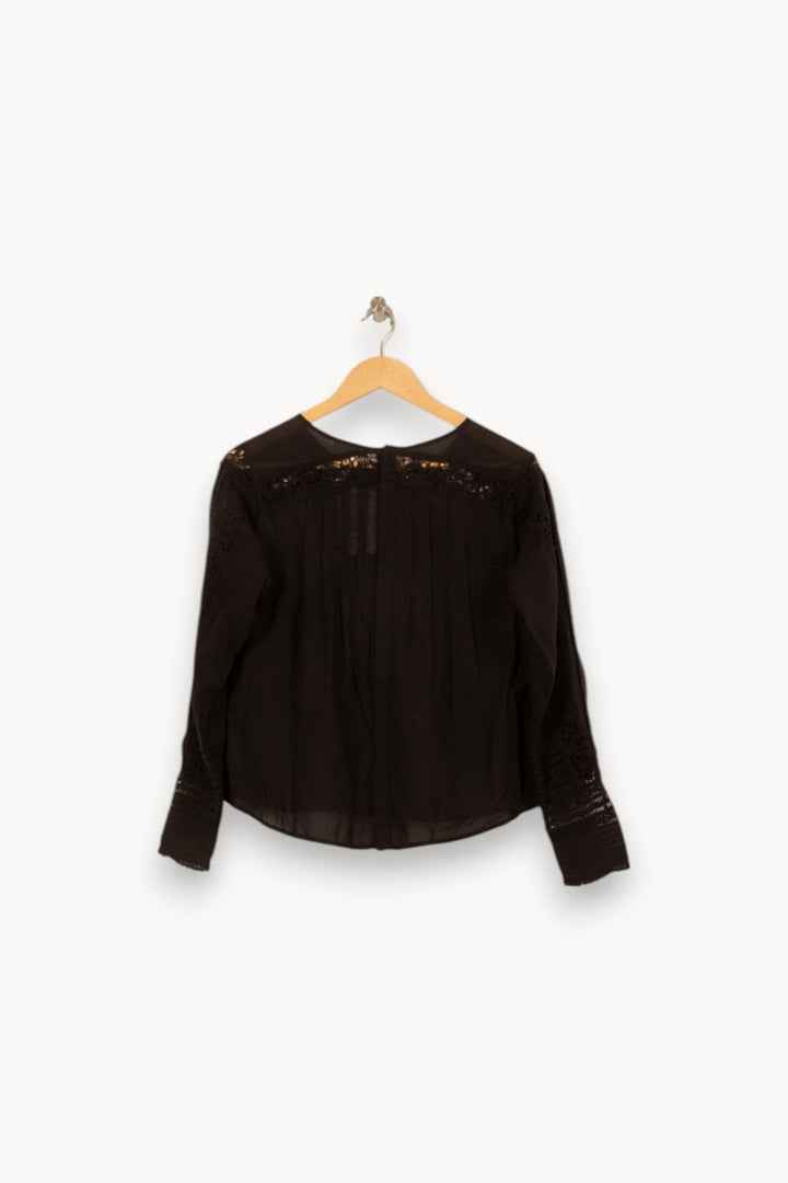 Blouse Noire - Taille S/36 de la marque Louise Misha | PARAD58321 - Vendu par Paradigme - Image 4
