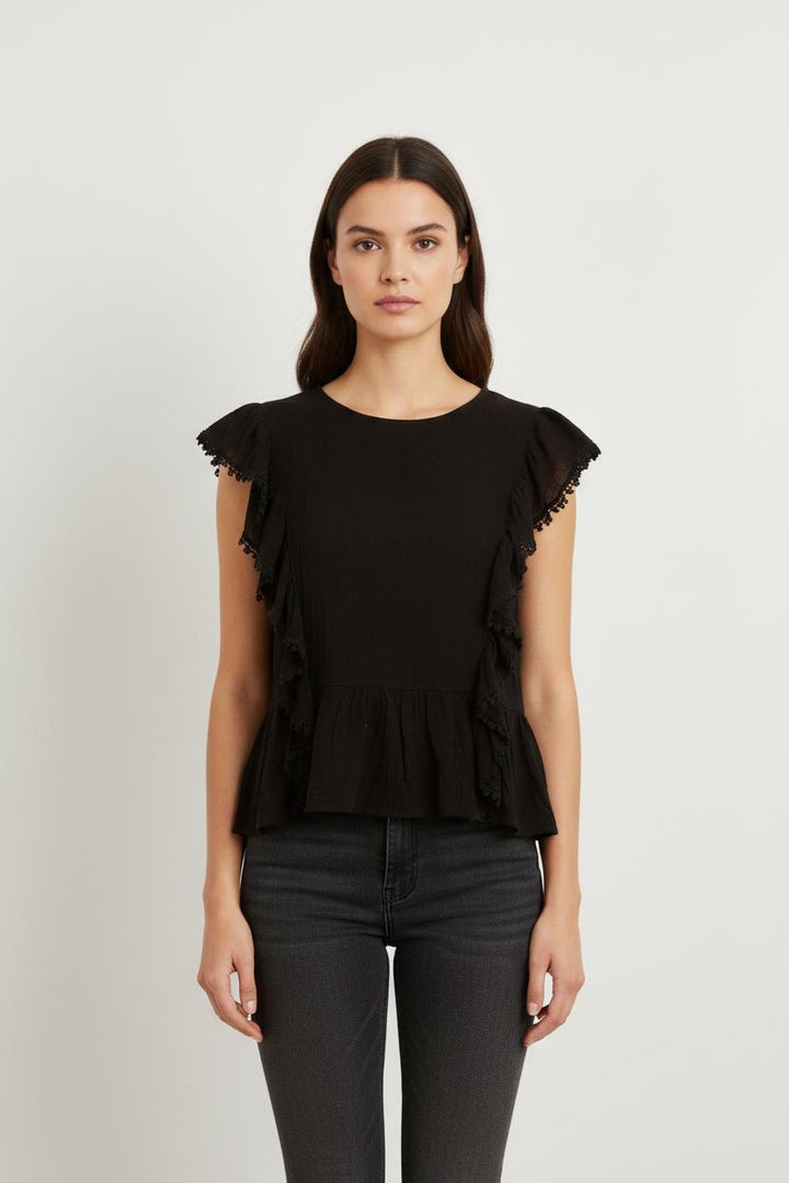 Blouse Noire - Taille S/36