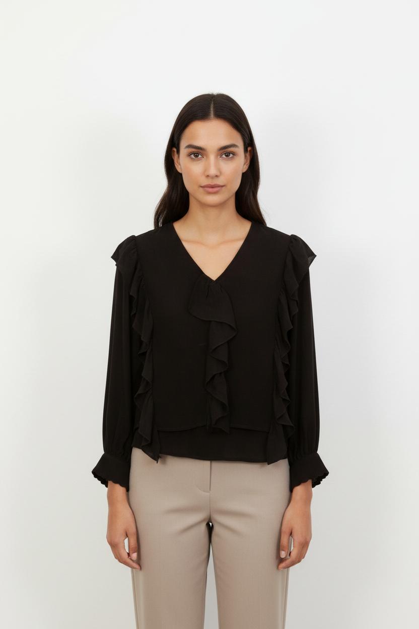 Blouse Noire - Taille S/36