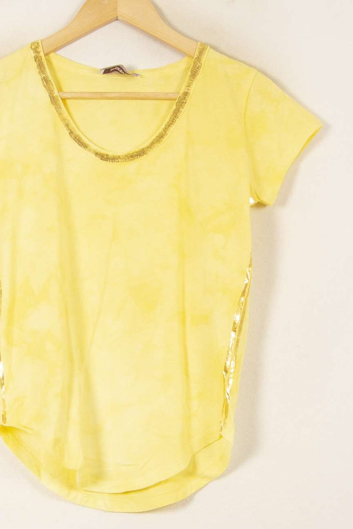 Tee-shirt Jaune - Taille XS/34 de la marque Imprevu | PARAD58344 - Vendu par Paradigme - Image 3
