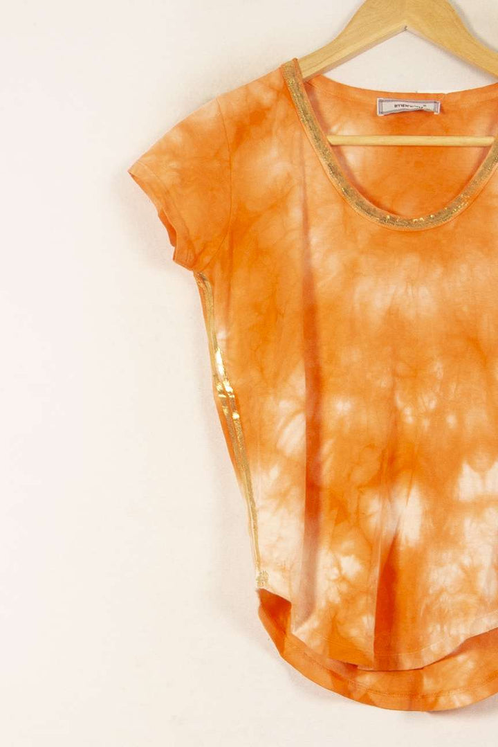 Tee-shirt Orange et Blanc - Taille XS/34 de la marque Imprevu | PARAD58352 - Vendu par Paradigme - Image 3