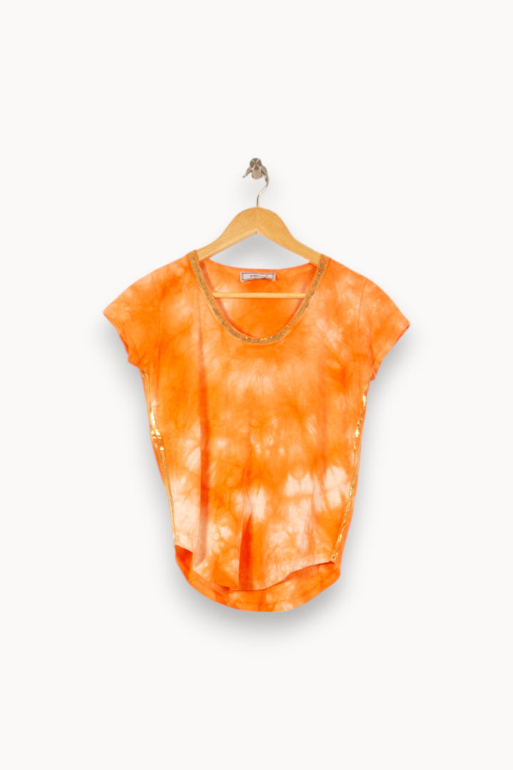 Tee-shirt Orange et Blanc - Taille XS/34 de la marque Imprevu | PARAD58352 - Vendu par Paradigme - Image 2