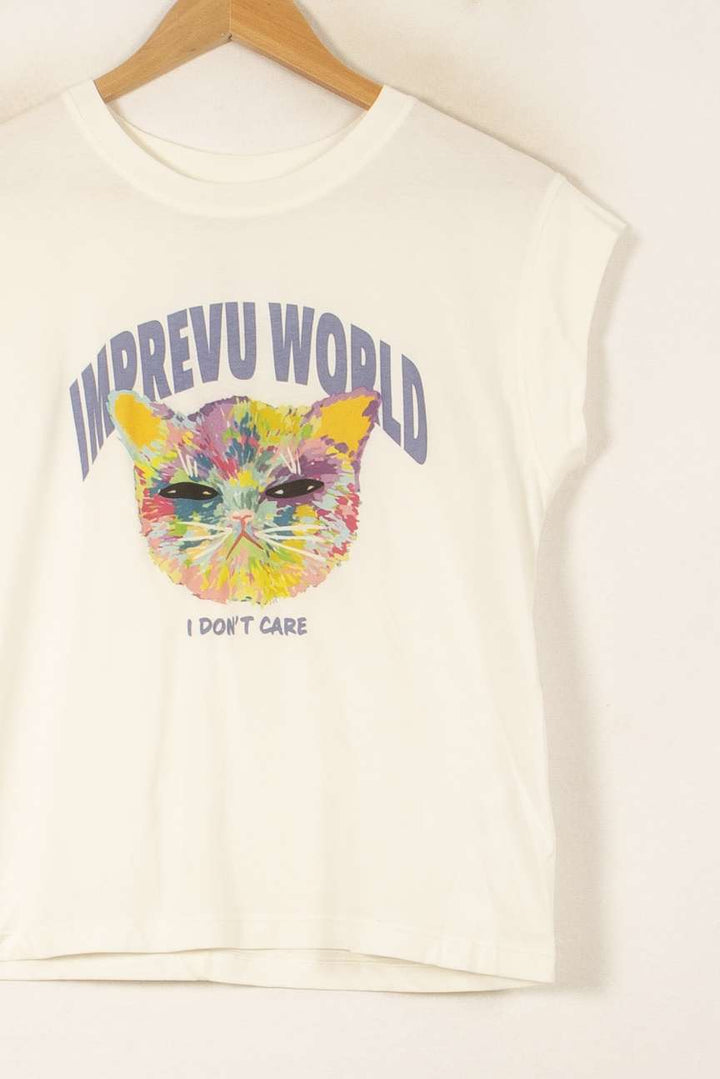 Tee-shirt Blanc - Taille XS/34 de la marque Imprevu | PARAD58353 - Vendu par Paradigme - Image 3