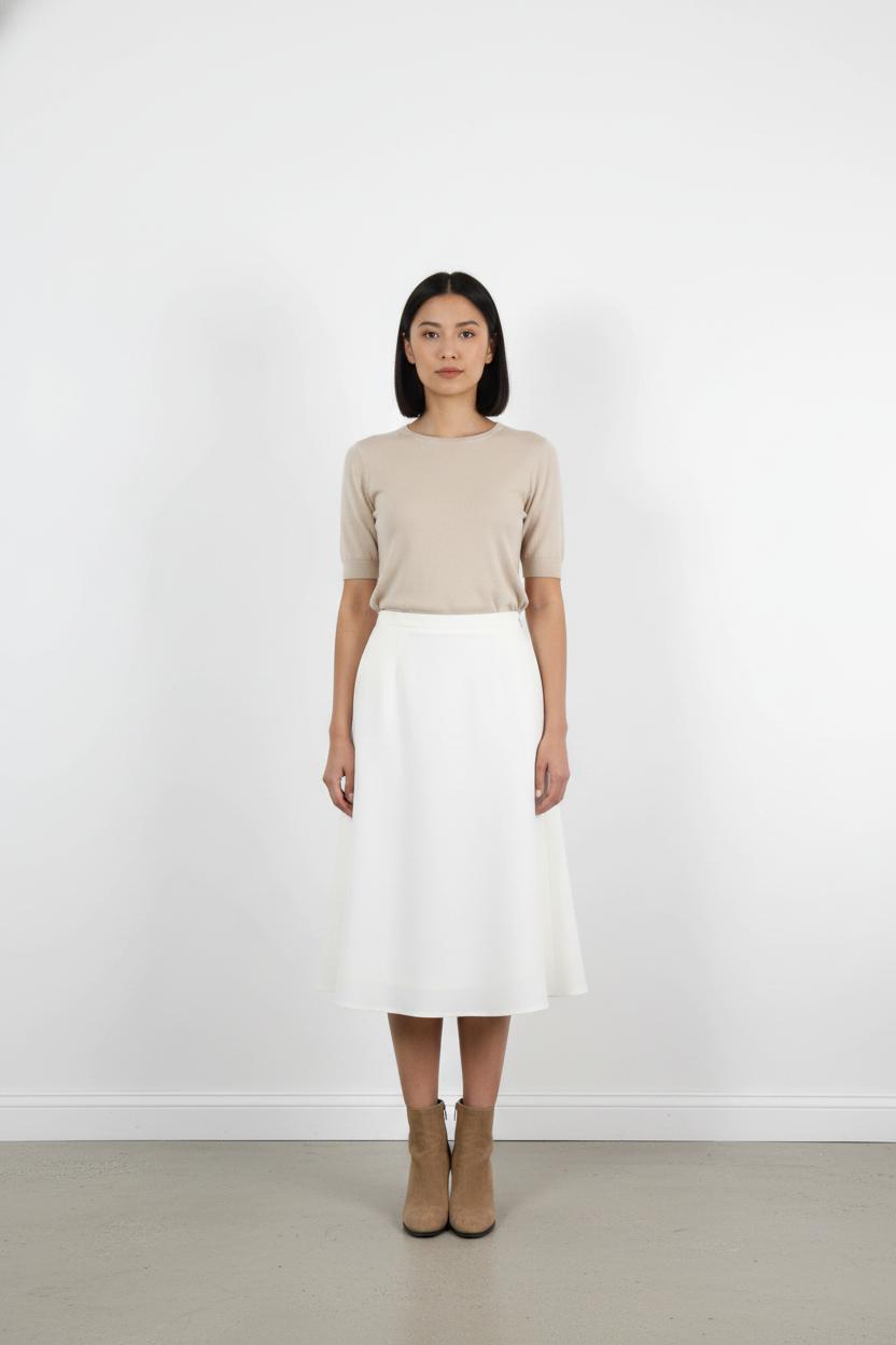 Jupe Midi Blanche - Taille L/40