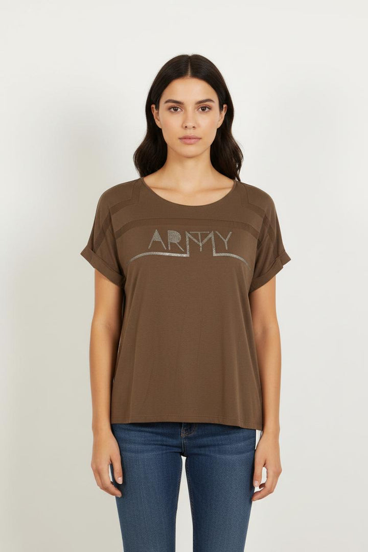 Tee-shirt Marron - Taille L/40