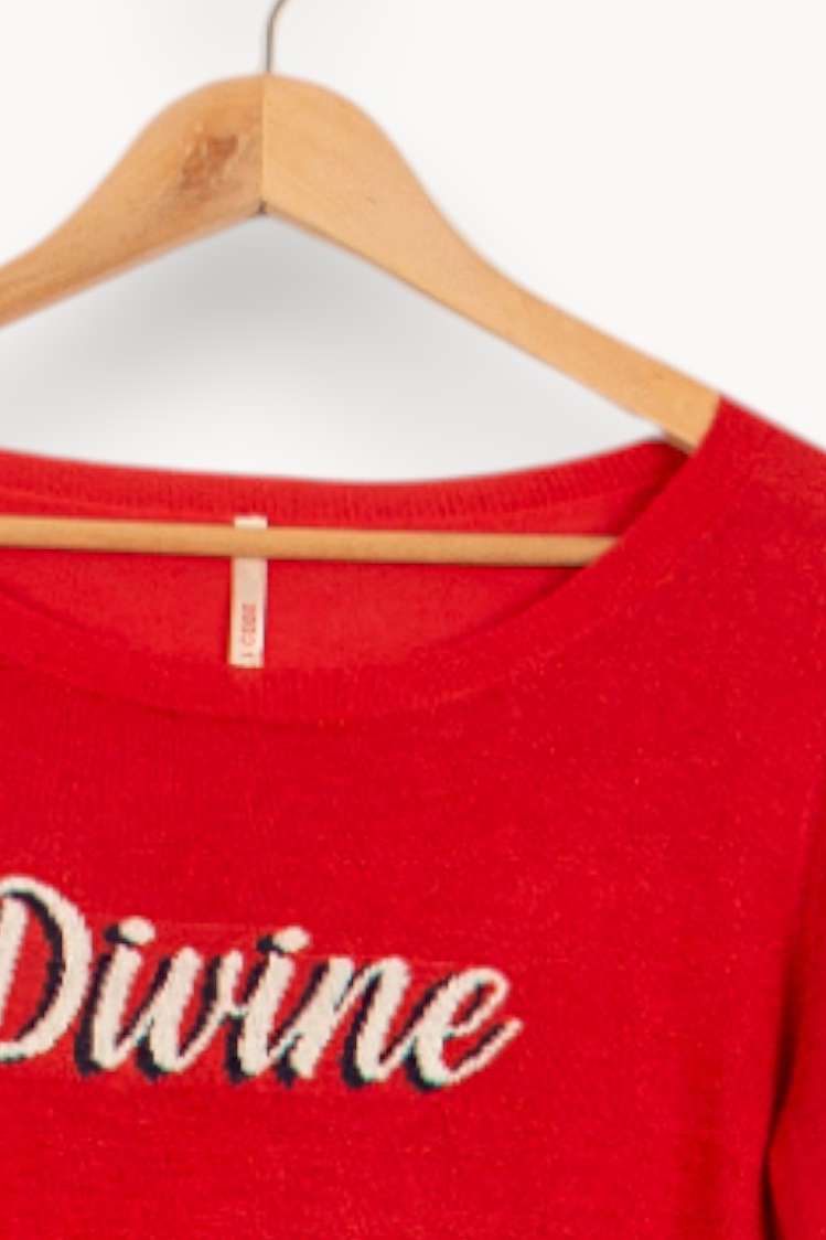 Pull Rouge - Taille XL/42 de la marque I.Code | PARAD58373 - Vendu par Paradigme - Image 3