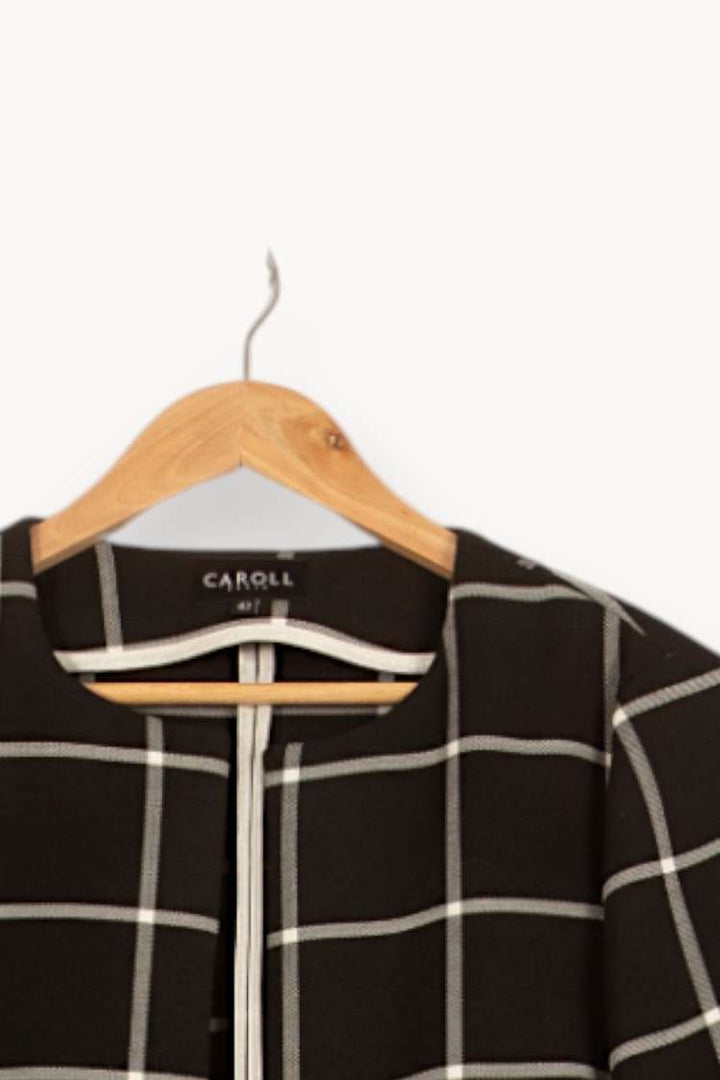 Veste noire et blanche - Taille XL/42 de la marque Caroll | PARAD58374 - Vendu par Paradigme - Image 3