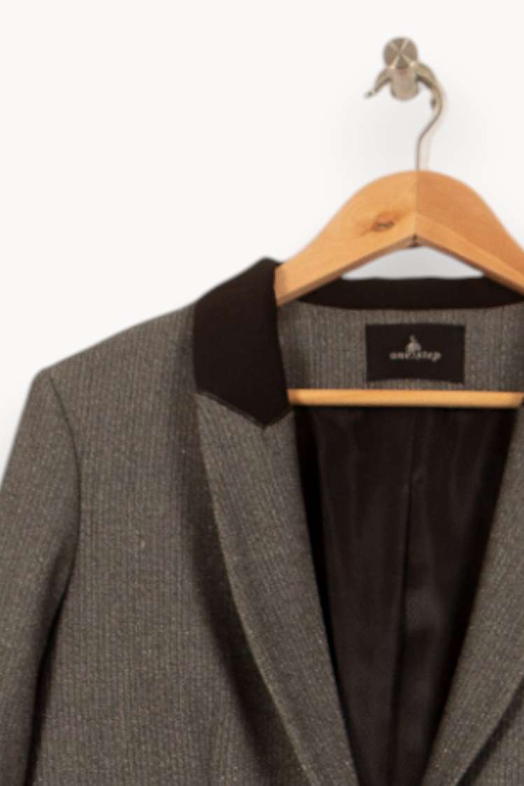 Blazer Gris et Noir - Taille XL/42 de la marque One Step | PARAD58375 - Vendu par Paradigme - Image 3