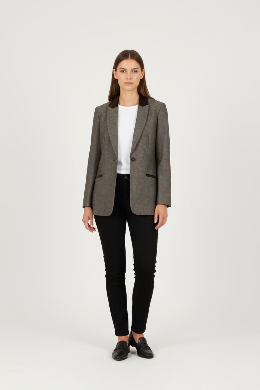 Blazer Gris et Noir - Taille XL/42 de la marque One Step | PARAD58375 - Vendu par Paradigme - Image 1