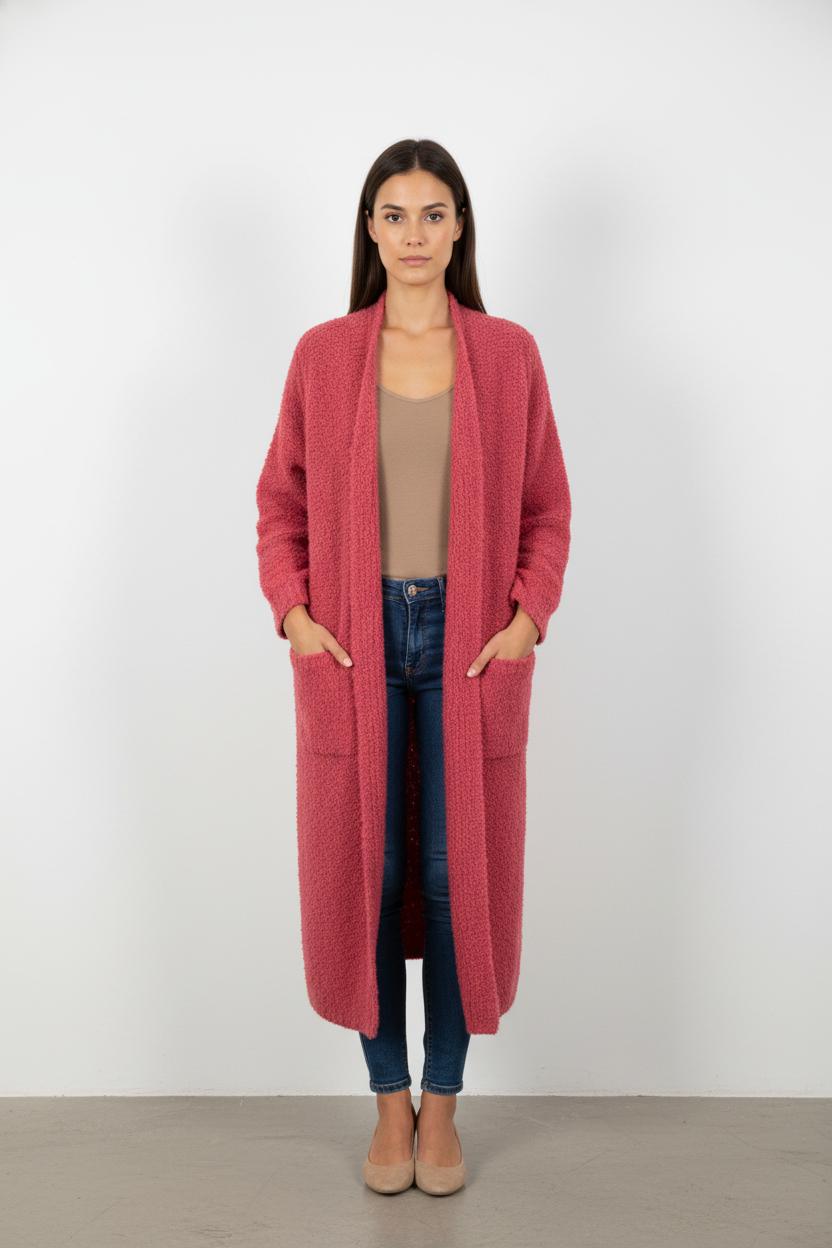 Gilet Long Rose - Taille S/36