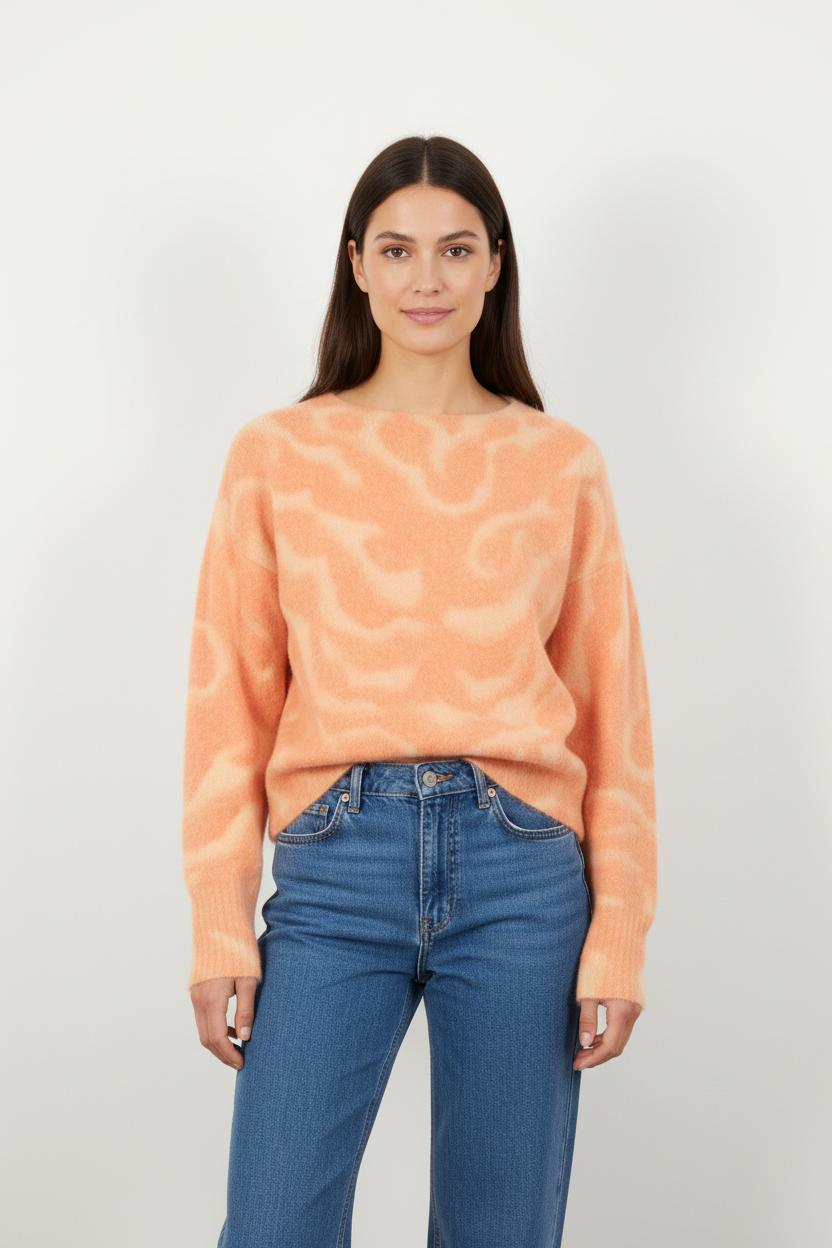 Pull Orange et Beige - Taille S/36