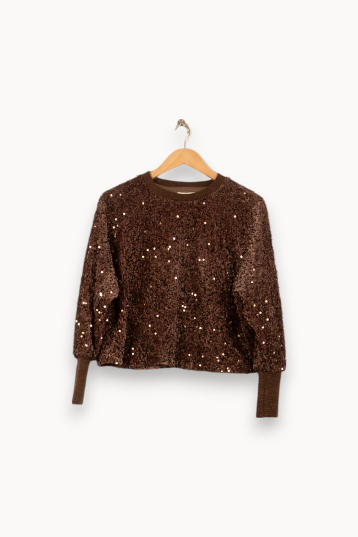 Pull Marron - Taille S/36 de la marque Imprevu | PARAD58398 - Vendu par Paradigme - Image 2