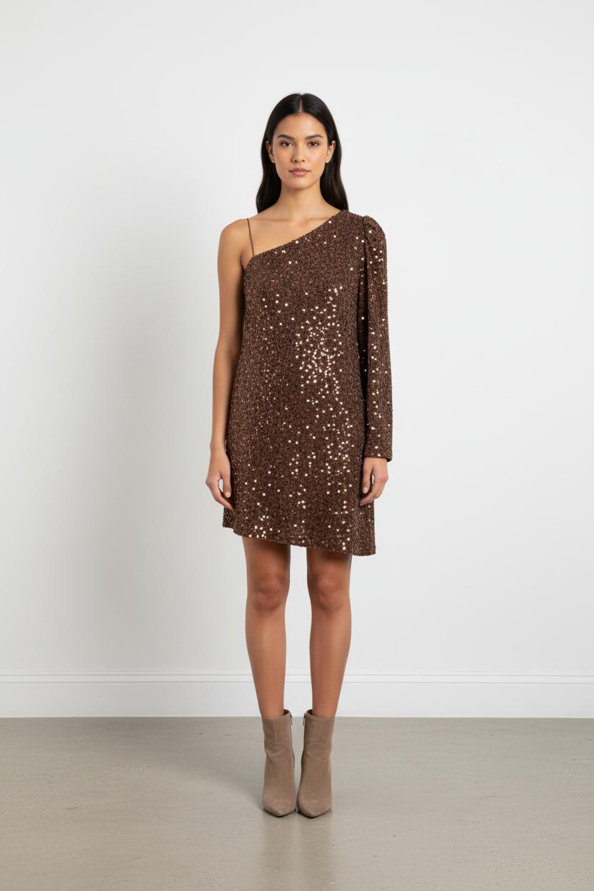 Robe Asymétrique Marron - Taille S/36