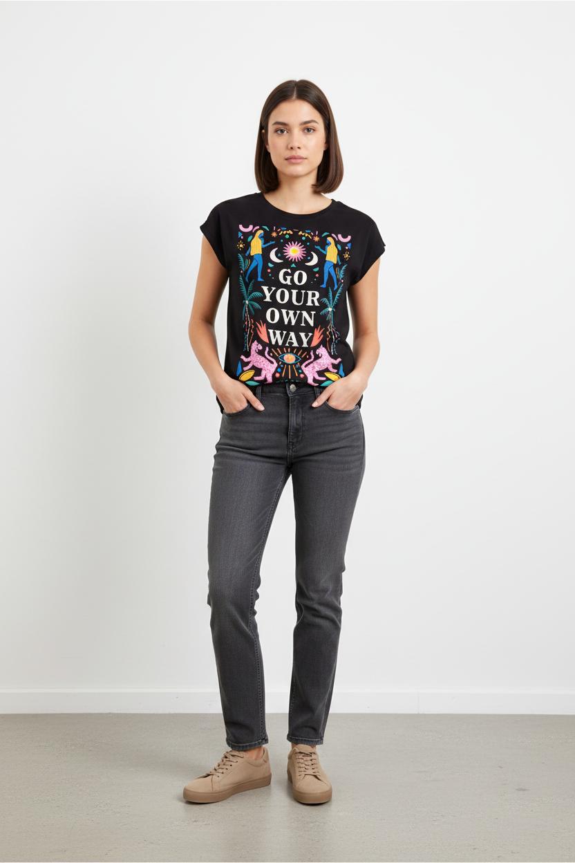 Tee-shirt Noir - Taille XS/34