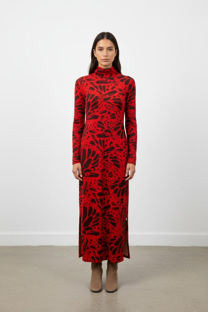 Robe Longue Rouge et Noire - Taille S/36