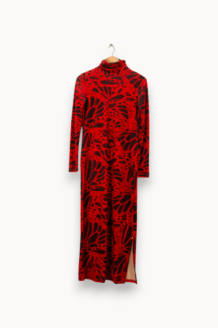 Robe Longue Rouge et Noire - Taille S/36 de la marque Imprevu | PARAD58413 - Vendu par Paradigme - Image 2