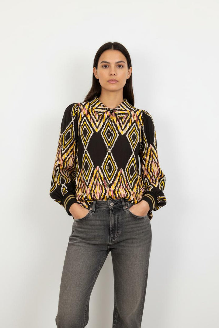 Chemise Noire et Jaune - Taille XS/34