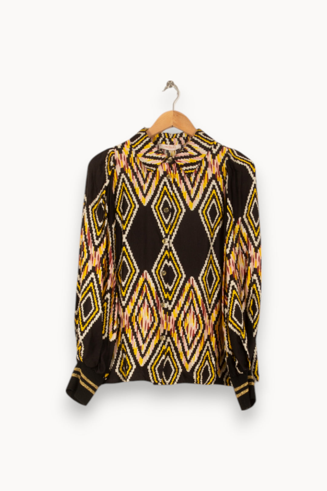 Chemise Noire et Jaune - Taille XS/34 de la marque Imprevu | PARAD58421 - Vendu par Paradigme - Image 2